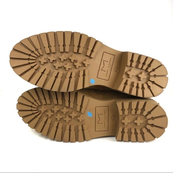 Marc Fisher Nairy Lace-Up Combat Leather Suede Shearling Lug Sole Boots Sz 8 - Picture 9 of 9